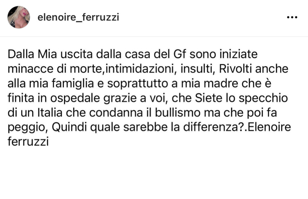 GFVIP, la madre di Elenoire ricoverata d’urgenza 3