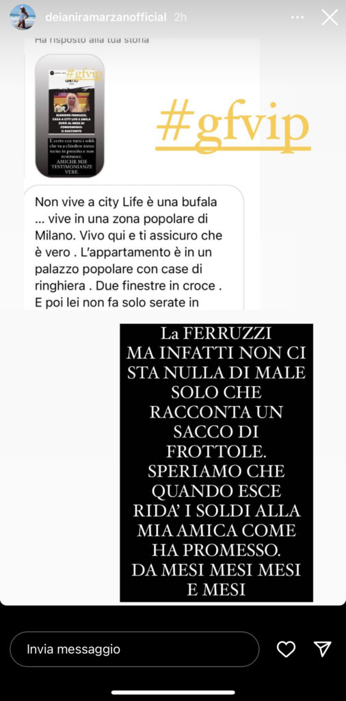 GFVIP, Elenoire dice di vivere in una casa benestante di Milano 3