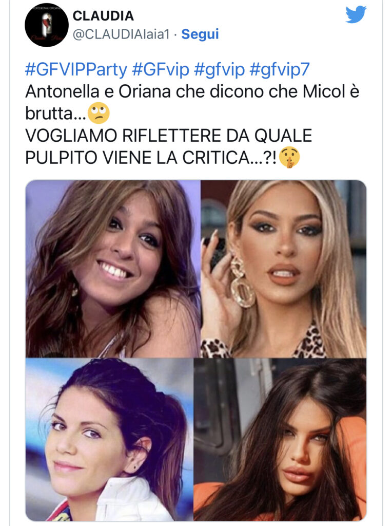 GFVIP, Oriana prima e dopo 2