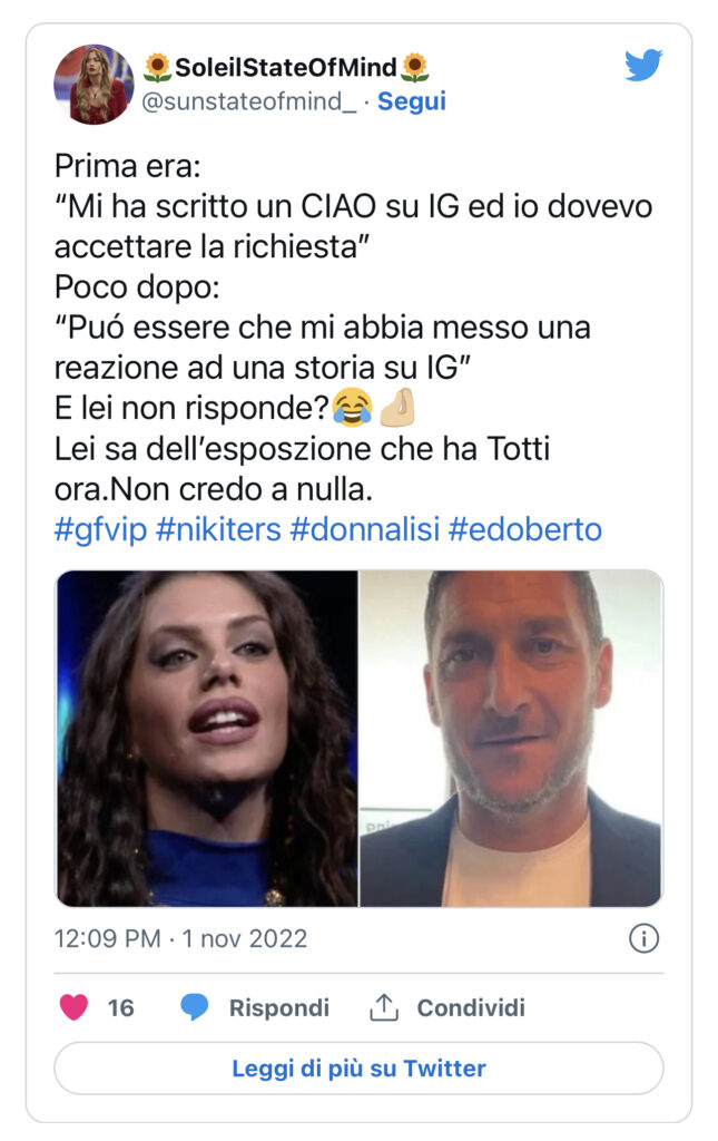 GFVIP, Francesco Totti risponde alle affermazioni di Antonella 2