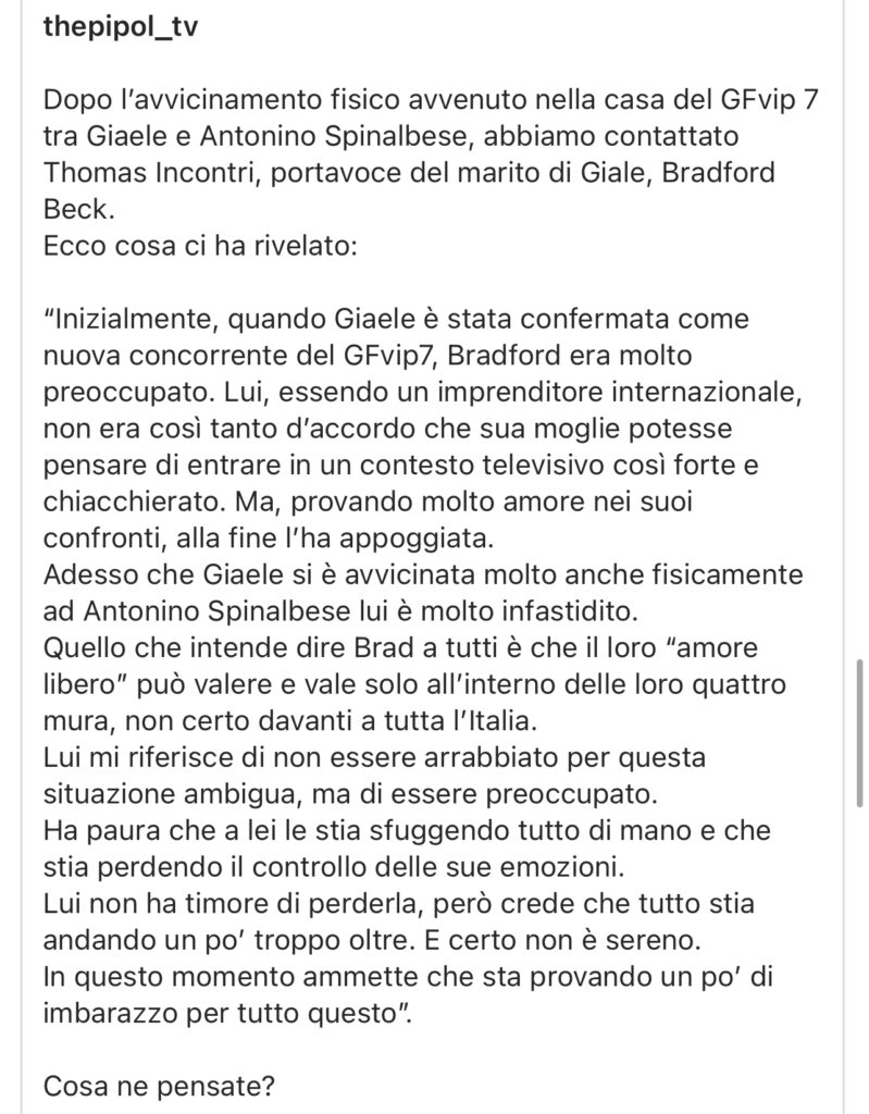 GFVIP, il marito di Giaele reagisce alle immagini di lei con Antonino 3