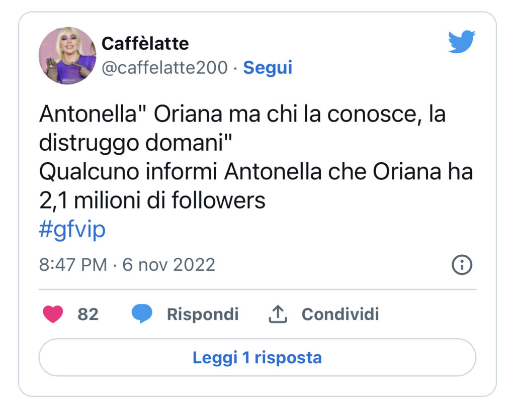 GFVIP, Antonella gravi frasi contro Oriana 2