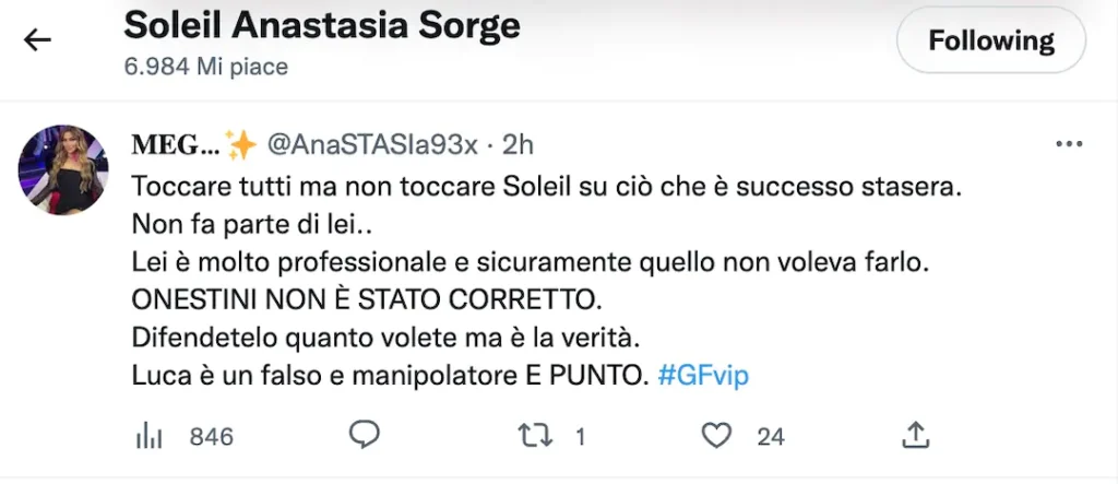 GFVIP, Soleil contro il confronto con Luca? La giovane chiede scusa 5