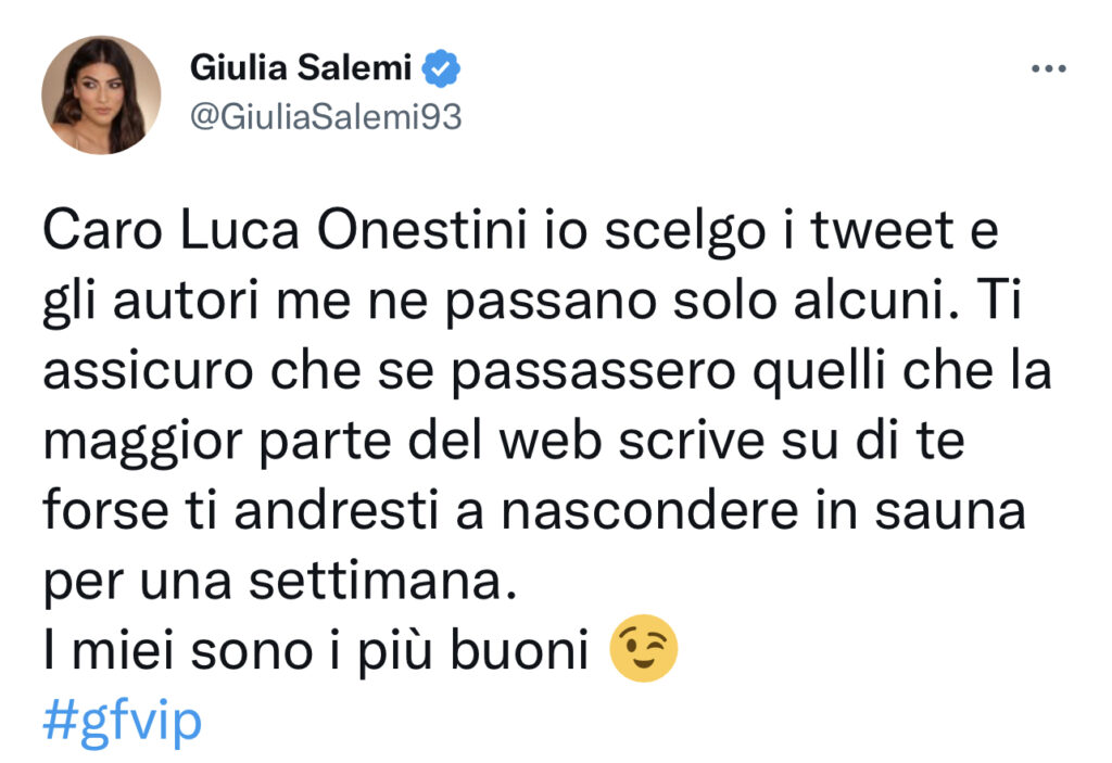 GFVIP, scontro tra Giulia Salemi e Luca Onestini 2