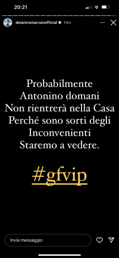 GFVIP, Antonino e le she condizioni di salute 2