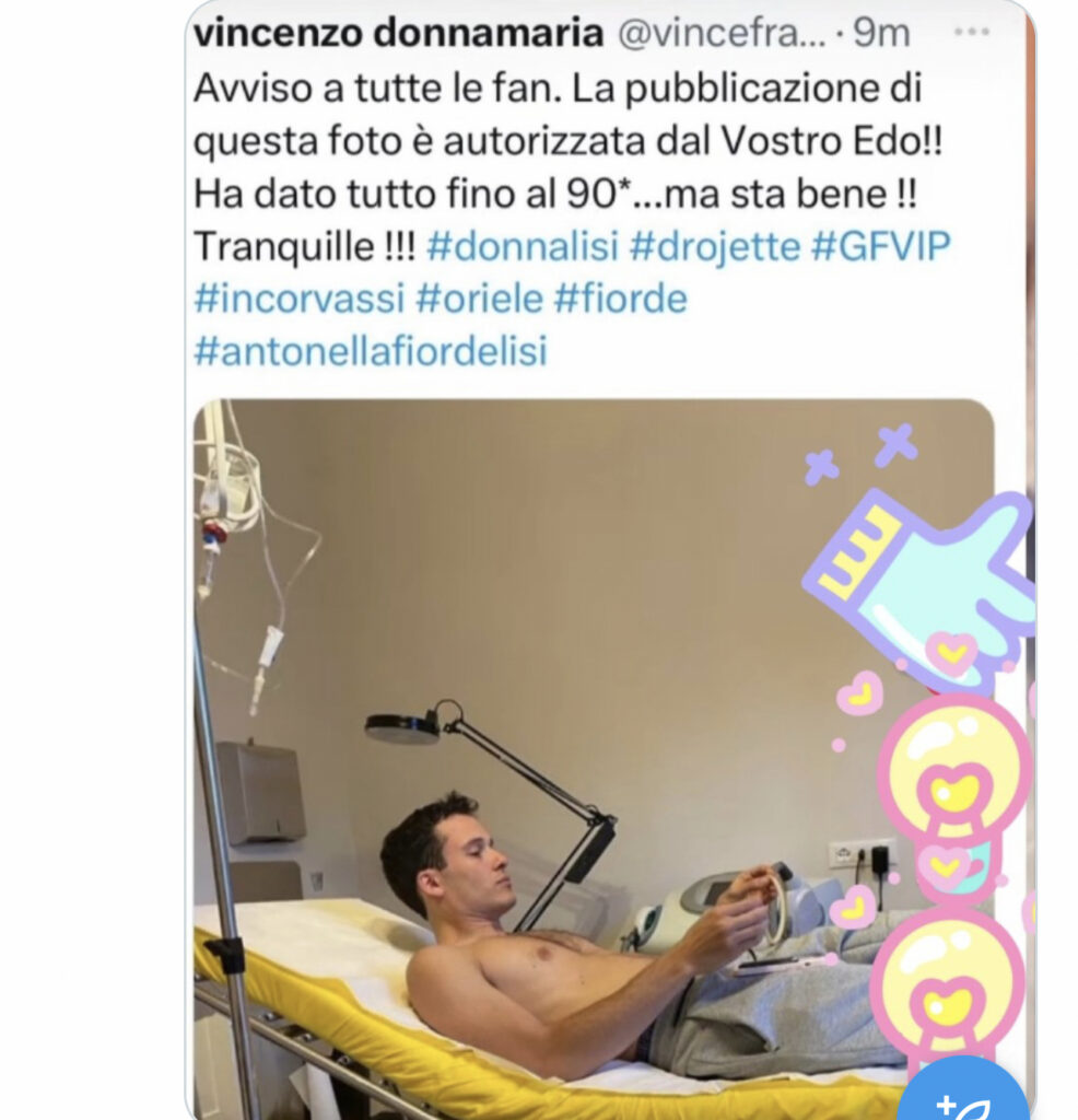 GFVIP, Edoardo dal medico preoccupa i fan 3