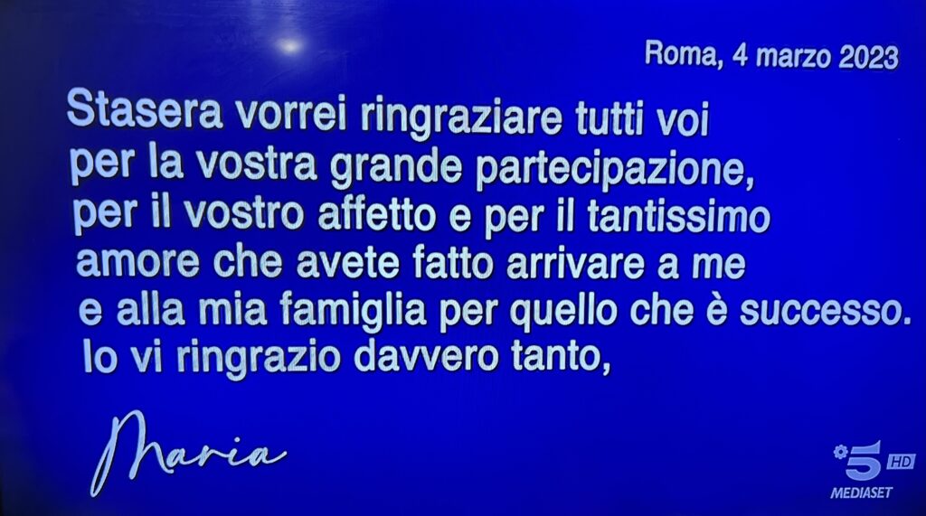 Maria De Filippi torna a registrare, le prime parole 2