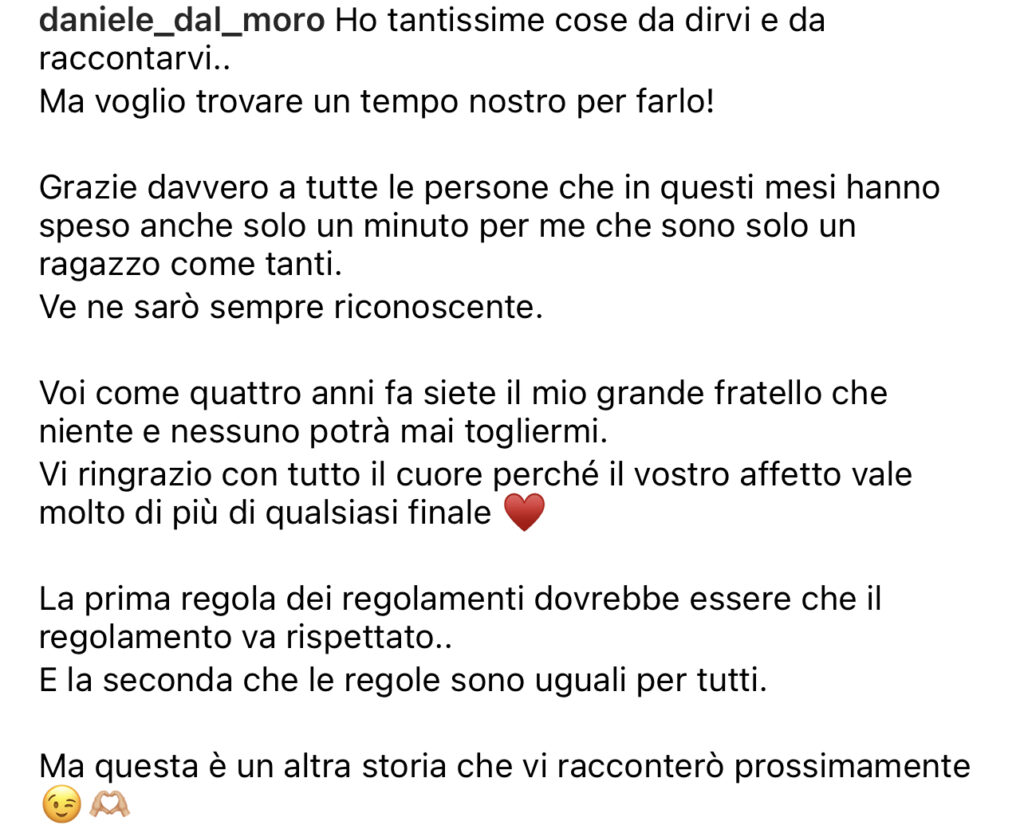 GFVIP, Daniele e le prime parole post squalifica 2