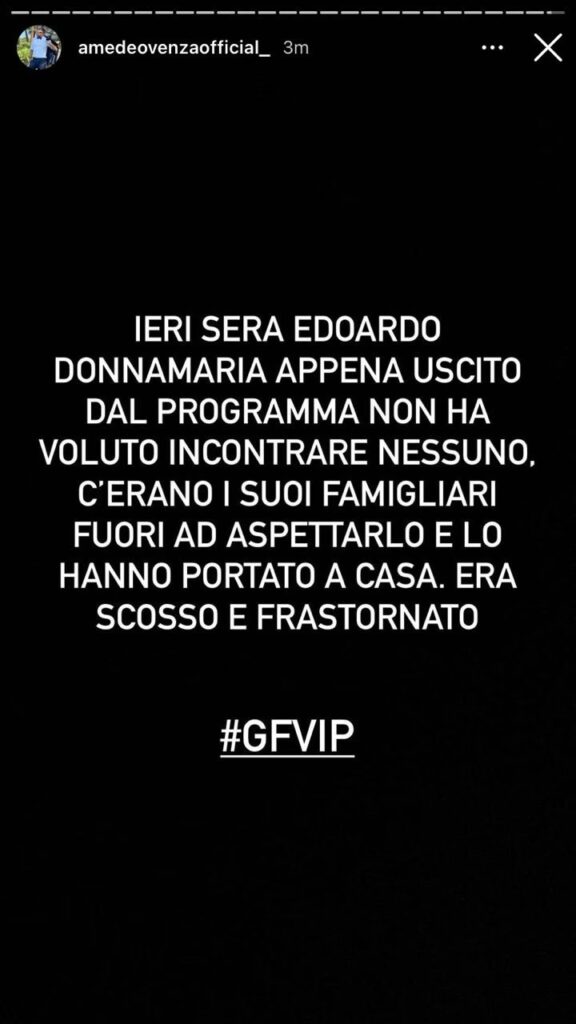 GFVIP, Edoardo dopo la squalifica, ecco la sua reazione 2