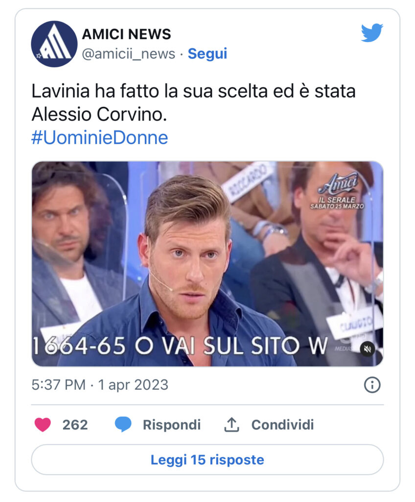 Uomini e donne, Lavinia ha fatto la sua scelta 2