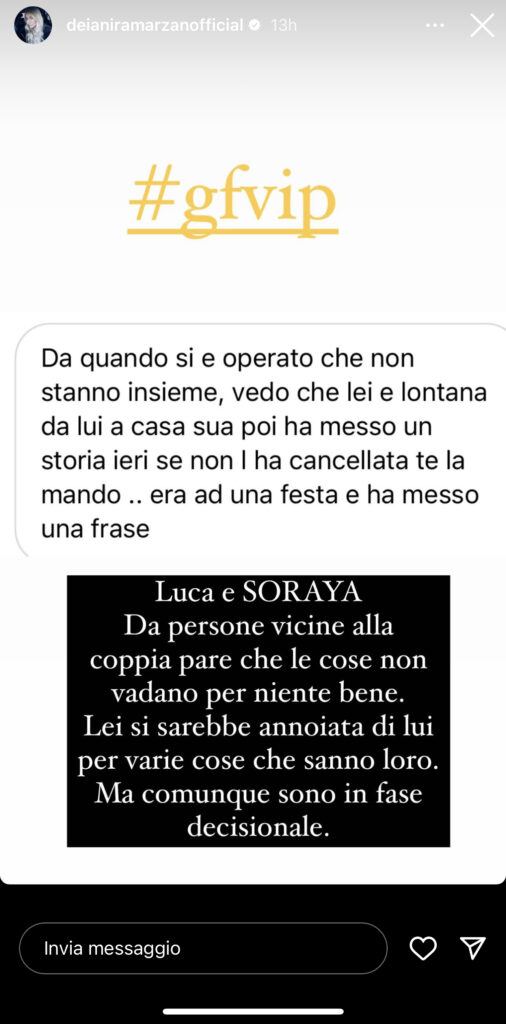 GFVIP, Luca e Soraya in crisi 3