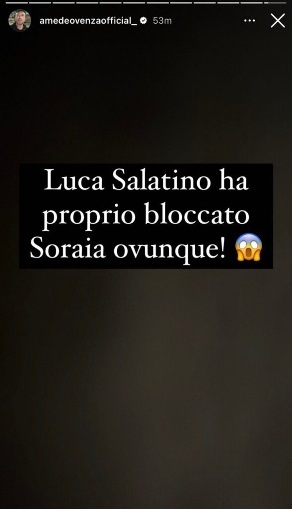 GFVIP, Luca e Soraya si sono lasciati, a confermare e l’ex tronista 2