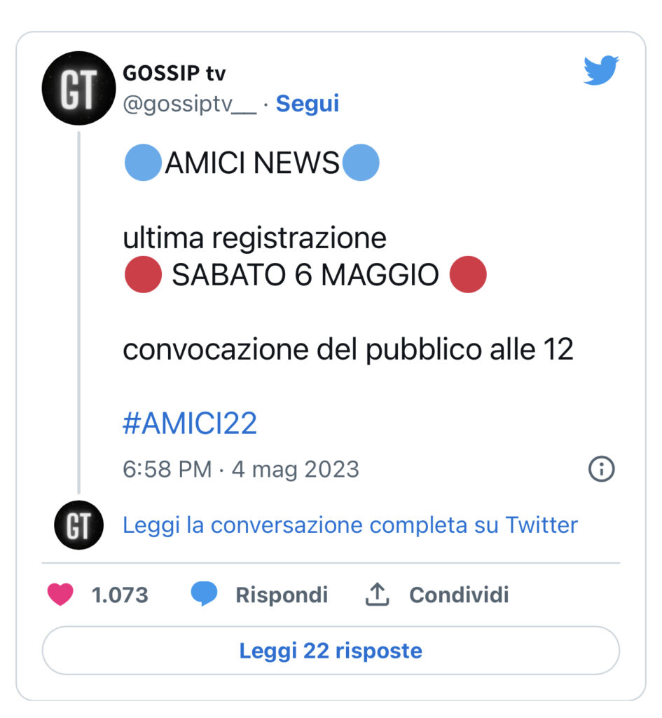 Registrazione Semifinale Amici, anticipazioni, eliminati e ospiti 2