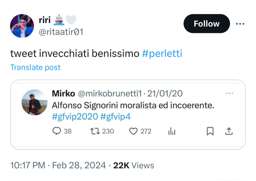 GF, Mirko Brunetti e quelle parole contro Alfonso Signorini 2