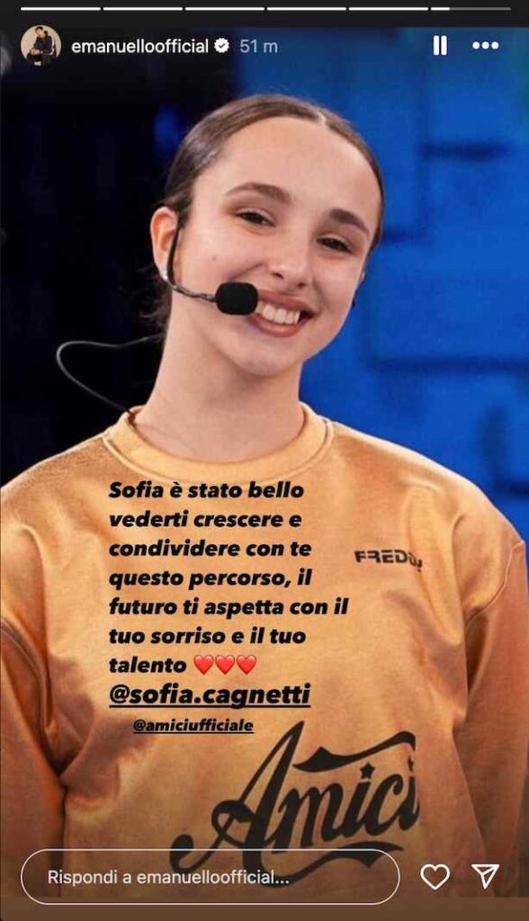 Amici, le parole di Emanuel Lo per Sofia 2