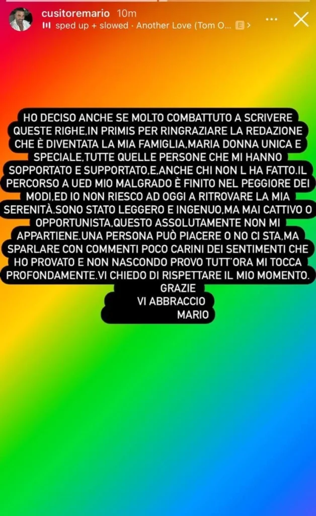 Uomini e donne, Mario parla per la prima volta dopo l’abbandono di Ida 2