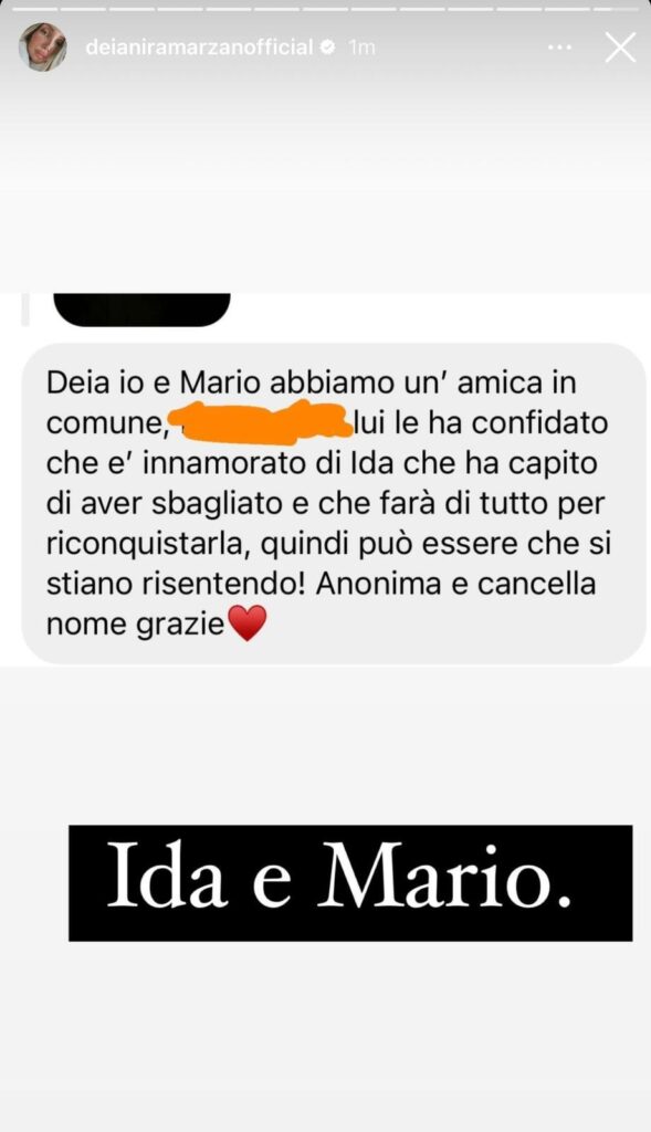 Uomini e donne, avvicinamento tra Mario e Ida 4