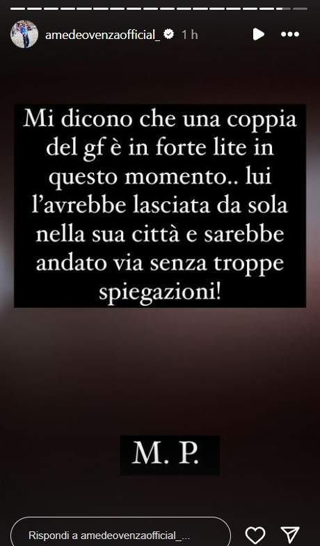 Grande Fratello, scontro tra una coppia dell’ultima edizione 2