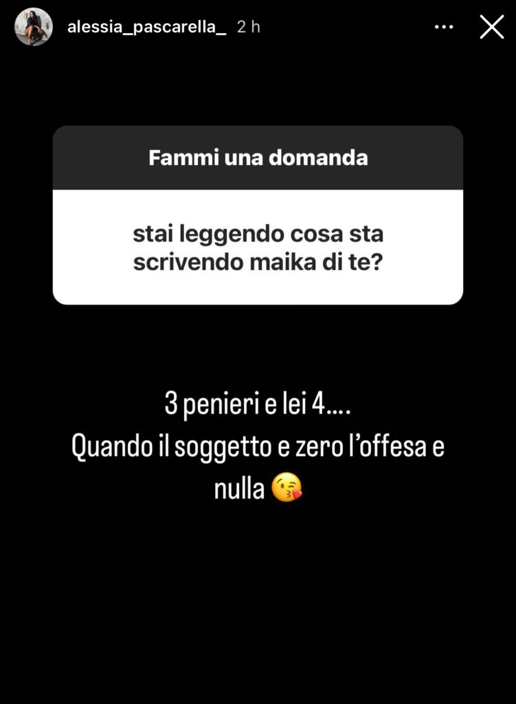 Temptation Island, Alessia replica a Maika 3