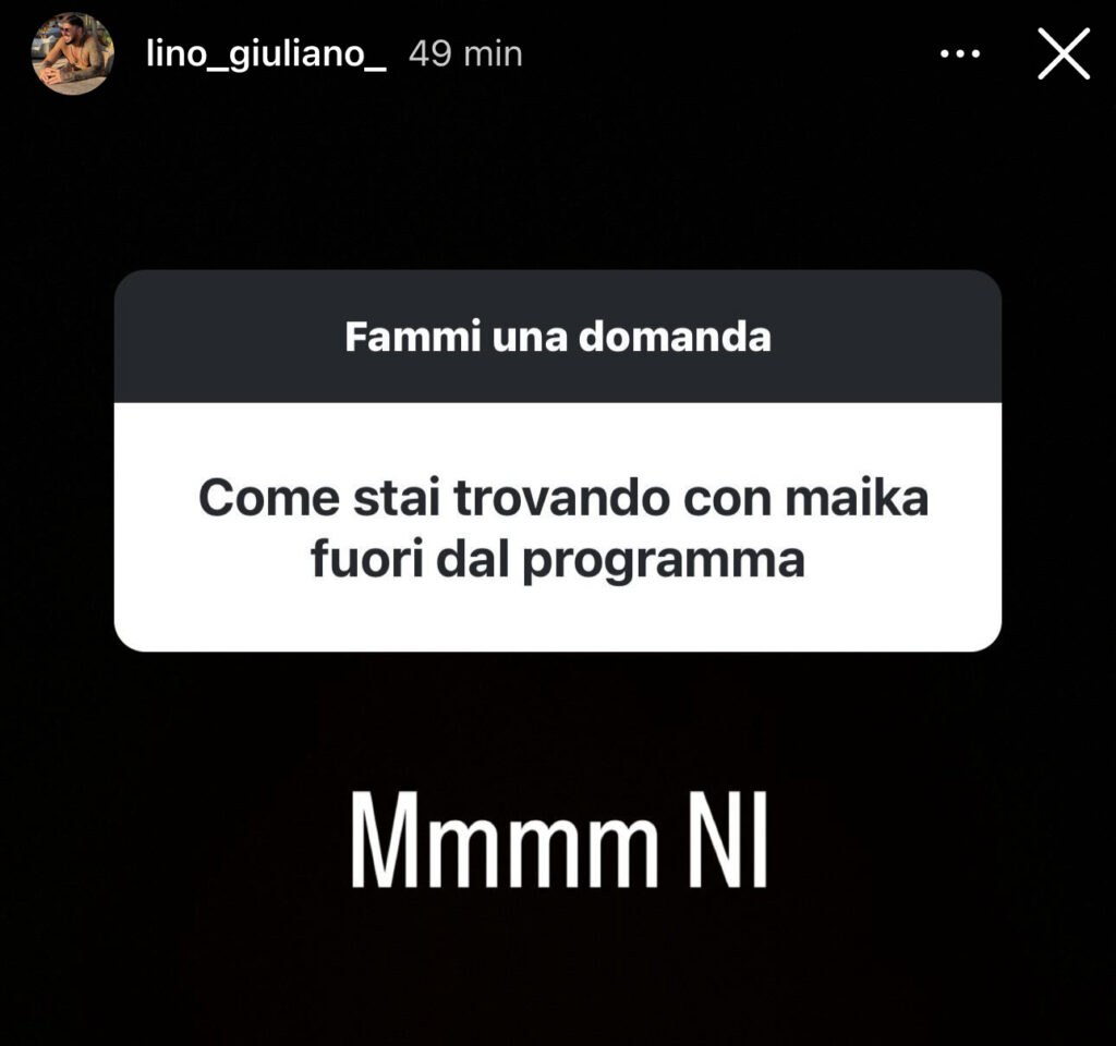 Temptation Island, Lino spiega cosa è successo con Maika 3