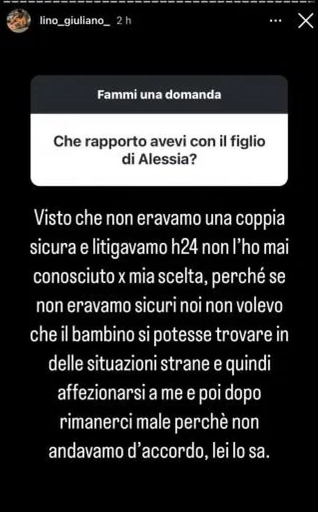 Temptation Island, Lino rivela di non aver mai visto il figlio di Alessia 2