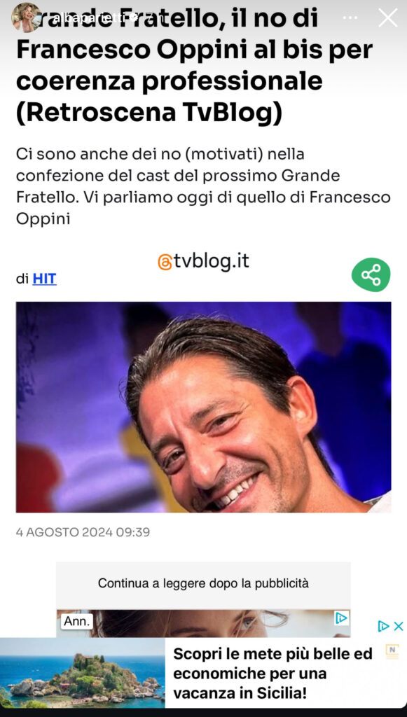 Grande Fratello, ex vippone richiamato per partecipare rifiuta 2