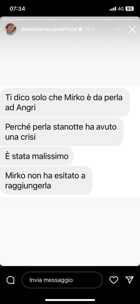 Grande Fratello, Perla sta male, la reazione di Mirko 2