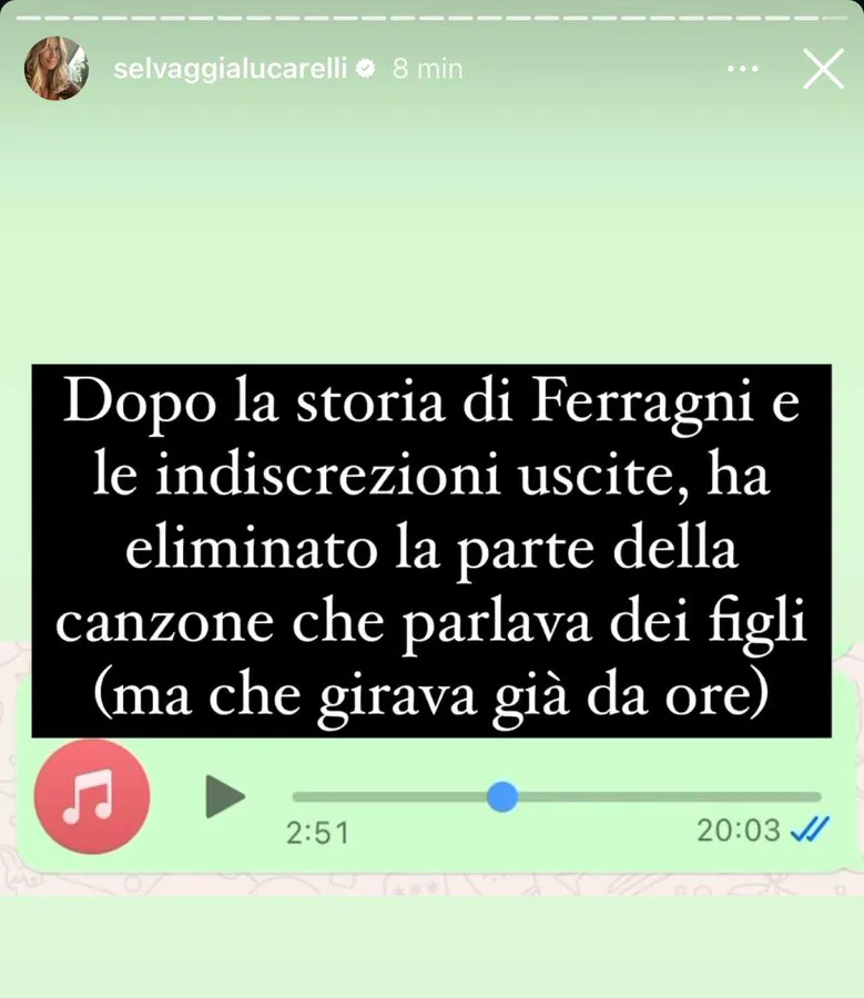 Fedez cancella un pezzo dalla canzone contro Chiara Ferragni che finisce in rete 2