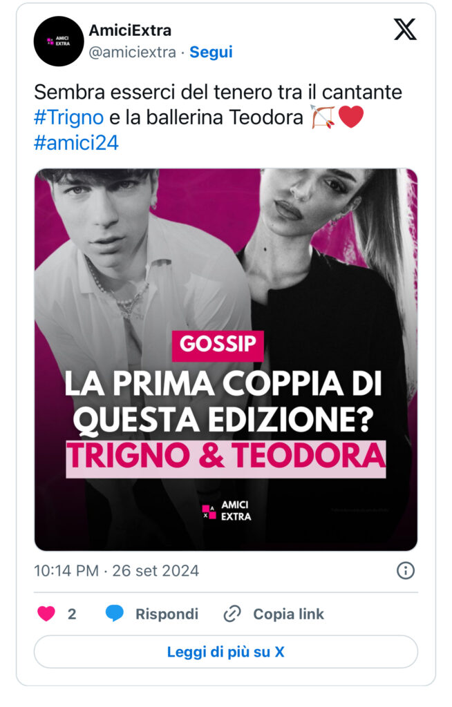 Amici, nasce già la prima coppia? 2