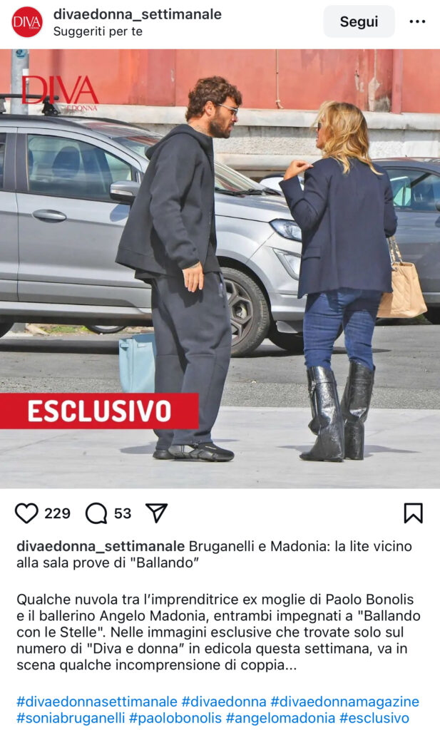 Sonia Bruganelli e Angelo Madonia beccati fuori gli studi di Ballando durante uno scontro? 2