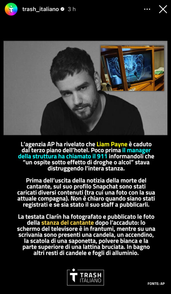 Liam Payne, le testimonianze sulla scomparsa del cantante 2