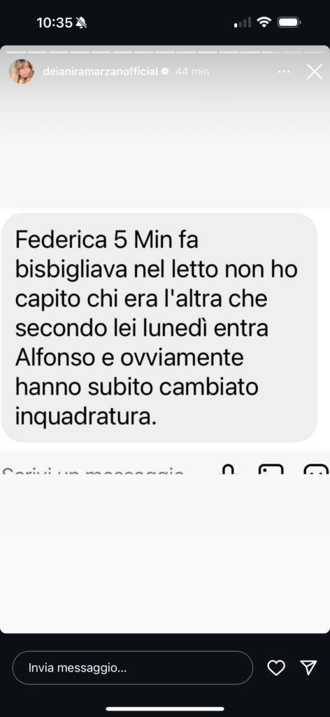 Grande Fratello, Federica già sa che entrerà Alfonso 2