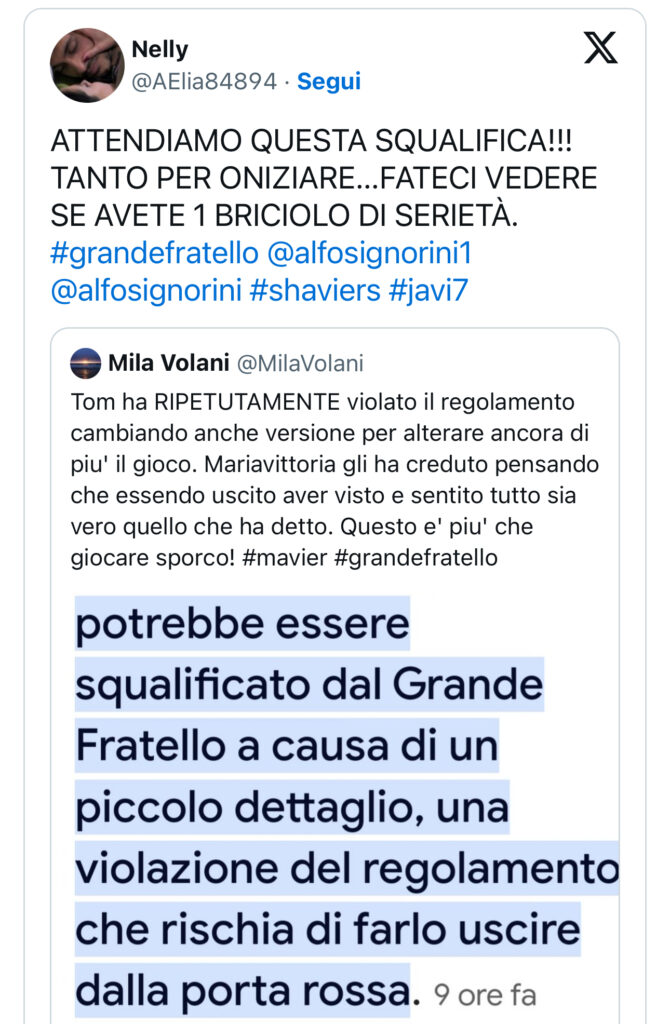 Grande Fratello, Tommaso rischia un provvedimento 2