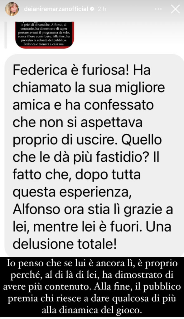 Grande Fratello, Federica arrabbiata per l’eliminazione? Lo scoop 2