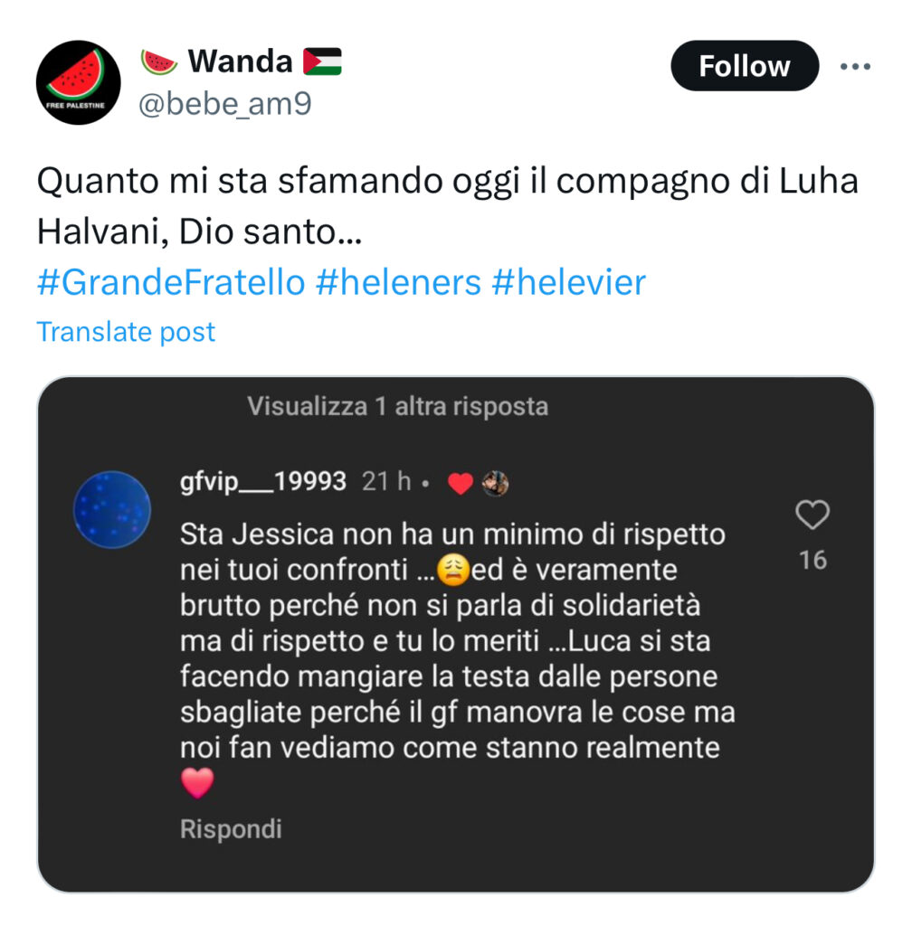 Grande Fratello, il fidanzato di Luca contro Jessica 2