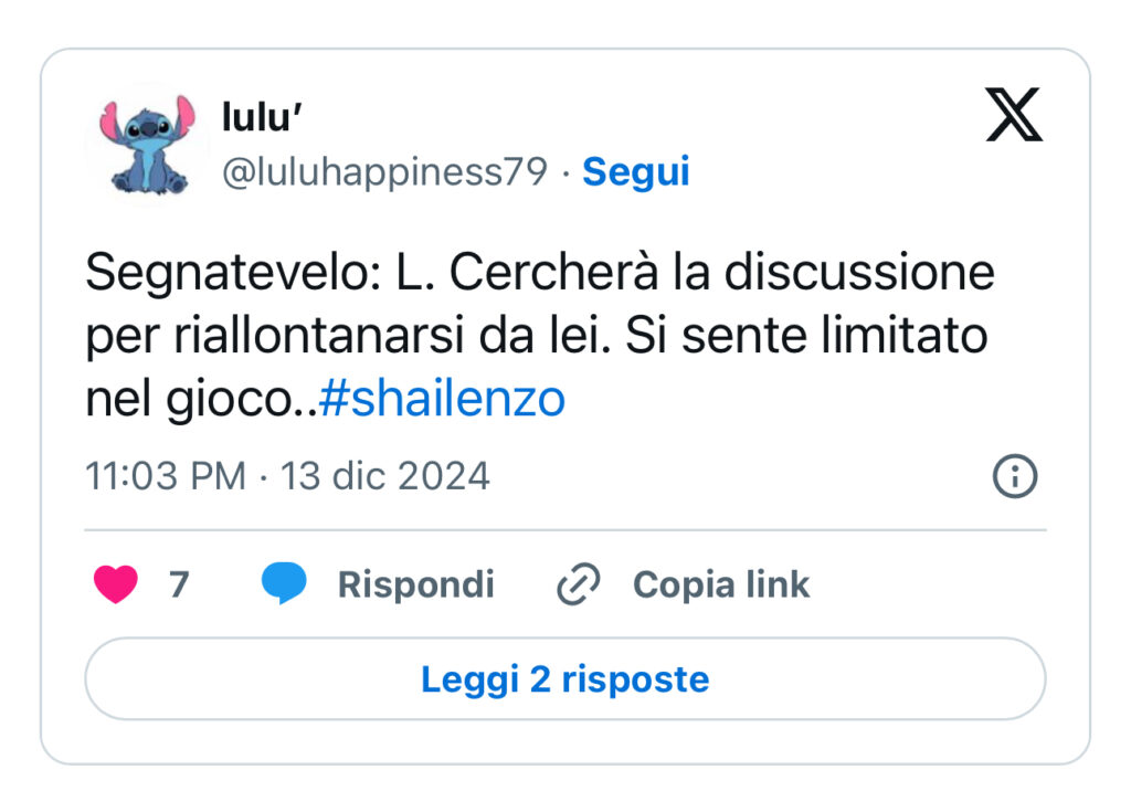 Grande Fratello, Lorenzo fa un passo indietro su Shaila 3