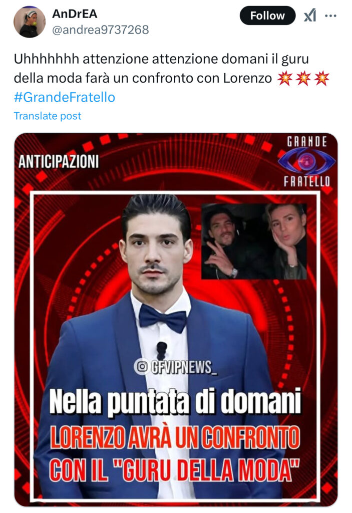 Grande Fratello, domani nella casa entrerà il guru della moda 1