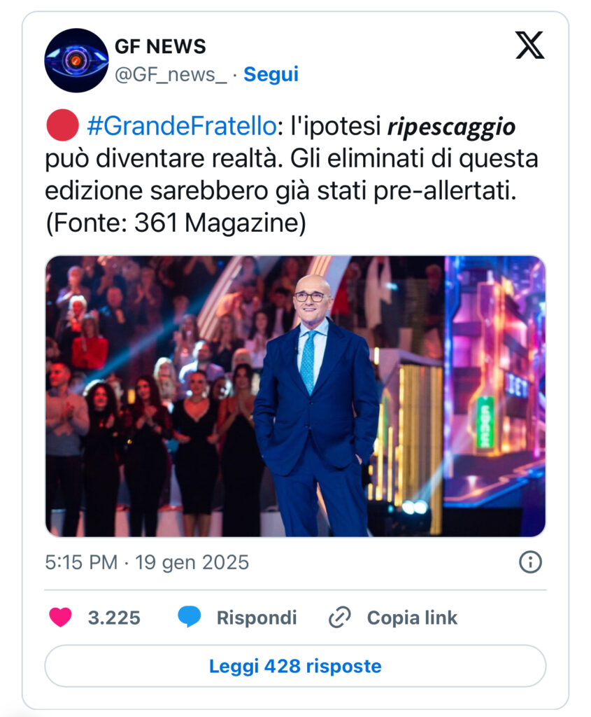 Grande Fratello, ripescaggio tra i concorrenti eliminati 2