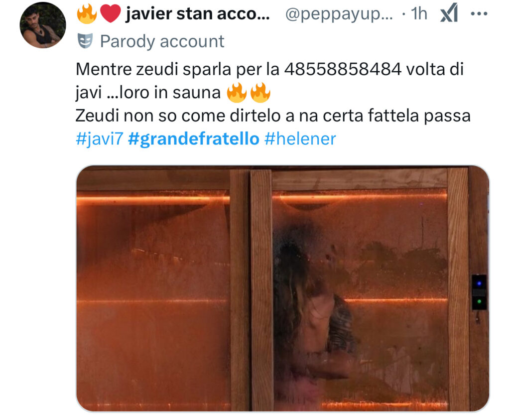 Grande Fratello, Helena e Javier scoppia la passione in sauna 3