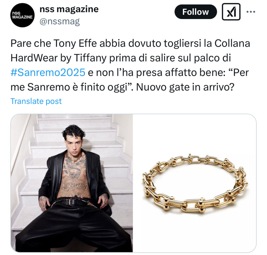 Sanremo 2025, Tony Effe furioso dopo la puntata 2